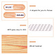 Cartelli scorrevoli in acrilico con motivo venature del legno per bagno AJEW-WH0504-70-5
