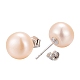 Valentine Presents for Her 925 Sterling Silver Ball Stud Earrings EJEW-D029-9mm-1-4