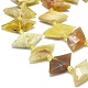 Ópalo hebras de perlas naturales de color amarillo G-O179-H23-3
