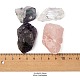 4 Uds. Cuentas de piedras preciosas mixtas naturales crudas en bruto de 4 estilos G-FS0001-92-3