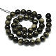 Natural Golden Sheen Obsidian Beads Strands G-S150-20-4mm-2