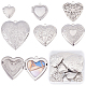 SUNNYCLUE 1 Box 12Pcs 6 Style Stainless Steel Photo Frame Charm Diffuser Locket Pendants Silver Heart Locket Photo Frame pendants for jewellery Making Charms Bracelet Necklace Earring DIY Craft Supply STAS-SC0003-77-1
