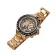 合金の腕時計ヘッド機械式時計  ステンレス製の時計バンド付き  ゴールドカラー  220x18mm  ウォッチヘッド：57x47.5x17mm  ウオッチフェス：35mm WACH-L044-05G-2