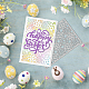 GLOBLELAND Easter Eggs Background Cutting Dies Easter Bunny Background Carbon Steel Die Cuts for DIY Crafting Embossing Stencil Template for Card Making Scrapbooking Photo Album Decoration DIY-WH0309-768-2