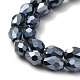 Electroplate Glass Beads Strands X-EGLA-D017-7x5mm-2-4