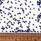 ガラスシードビーズ  不透明な色の種  DIYジュエリー作成用の小さなクラフトビーズ  ラウンド  ブルー  3mm  穴：1mm  約10000個/ポンド SEED-A010-3mm-48-3