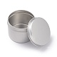 (Defective Closeout Sale: Scratched) Round Aluminium Tin Cans CON-XCP0001-80P-2