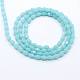Opaque Solid Color Crystal Glass Faceted Teardrop Beads Strands GLAA-F022-A04-3
