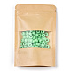 再封可能なクラフト紙袋  再封可能なバッグ  小さなクラフト紙ドイパック  窓付き  ナバホホワイト  14.7x10cm OPP-S004-01C-5