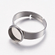 Componentes de anillos de dedo de 304 acero inoxidable ajustables STAS-I097-037A-P-2