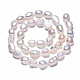 Fili di perle di perle d'acqua dolce coltivate naturali PEAR-N014-07F-2