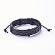 Adjustable Unisex Cowhide Cord Bracelets BJEW-L544-21A-1