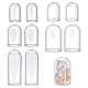 CHGCRAFT 10Pcs 5 Sizes Mini Glass Display Dome Cloche Mini Clear Glass Dome Covers Handmade Blown for Artificial Flowers Seashell Tabletop Display GGLA-CA0001-03-1
