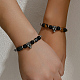 Set di braccialetti con perline di ossidiana naturale da 2 pz VB2931-4