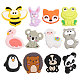 CHGCRAFT 12Pcs 12Styles Animas Silicone Beads Pen Beads Penguin Flamingo Bear Silicone Loose Spacer Beads for DIY Necklace Bracelet Earrings Keychain Crafts Jewelry Making SIL-CA0002-09-1