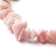 Braccialetti elasticizzati con perline di chip opale rosa naturale BJEW-JB06599-03-5