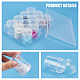 BENECREAT 24 Pack Clear Bead Storage Containers DIY-BC0012-38-4