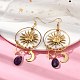 Sun & Moon & Star Alloy Chandelier Earrings EJEW-TA00329-2