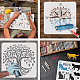 PET Hollow Out Drawing Painting Stencils DIY-WH0391-0771-4