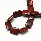 Rectangle facetté perles de jaspe rouge G-R304-11-2