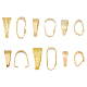 Hobbiesay 180 pz 6 stili metallo dorato snap on bails acciaio inossidabile ottone pendente a forma di melone clip clip bails piccolo ciondola chiusura di collegamento cauzione per ciondola charms collana che fa DIY-HY0001-11-1