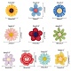 樹脂カボション  花のテーマ  ミックスカラー  144x108x47.5mm CRES-GL0001-03-2