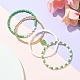 Ensemble de bracelets porte-bonheur en acrylique BJEW-TA00312-4