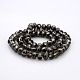 Half Plated Faceted Rondelle Glass Beads Strands GLAA-A024E-HP02-2