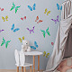 Fingerinspire ali di fata stencil 11.8x11.8 pollice 6 paia ali di farfalla di plastica pet bellissime farfalle stencil riutilizzabile mestiere stencil modello per la parete DIY-WH0391-0045-6