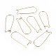 Ion Plating(IP) 304 Stainless Steel Hoop Earrings Findings Kidney Ear Wires STAS-G200-01C-G-1