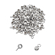 UNICRAFTALE 100pcs Rondelle Bail Beads Stainless Steel Hanger Links Textured Beads Bail Beads Hanger Connector Links for Pendant European Jewelry Making STAS-UN0005-49-2