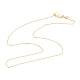 Brass Cable Chain Necklaces X-MAK-H102-01G-1