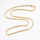 Brass Singapore Chain Necklaces Making MAK-E661-01G-NF-1
