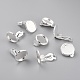 304 Stainless Steel Clip-on Earring Setting STAS-L244-50B-S-1