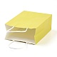 純色クラフト紙袋  ギフトバッグ  ショッピングバッグ  紙ひもハンドル付き  長方形  ライトカーキ  21x15x8cm AJEW-G020-B-10-4