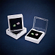 Benecreat 10 pièces boîte de présentation de pierres précieuses blanches boîte à bijoux conteneur avec couvercles supérieurs transparents et éponge noire pour pierres précieuses CON-WH0092-18A-4