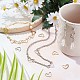 DICOSMETIC 28pcs 2 Colors 13mm 304 Stainless Steel Heart Linking Rings Asymmetrical Heart Pendants Hollow Heart Connector Findings for Necklace Bracelet Jewelry DIY STAS-DC0002-65-3
