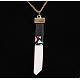 Alloy Resin Knife Pendant Necklaces X-NJEW-L340-48-2