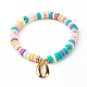 Ensemble de bracelets extensibles à breloques en zircone cubique en forme de coquille pour adolescentes femmes BJEW-JB06850-01-2