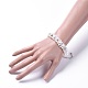 Natürliche Howlith Perlen Armbänder BJEW-JB04604-03-4