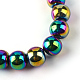 Electroplate Transparent Glass Beads Strands EGLA-Q062-4mm-D02-2