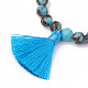 Synthetic Turquoise Beaded Bracelets BJEW-S135-012B-2