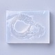 ペンダント食品グレードのシリコンモールド  レジン型  UVレジン用  エポキシ樹脂ジュエリー作り  ホワイト  63x47x17mm  内径：50x36mm DIY-L026-062-1