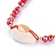 Verstellbare geflochtene Perlenarmbänder aus Nylonfaden BJEW-JB05211-5