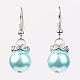 Glass Pearl Beads Dangle Earrings EJEW-JE02180-2