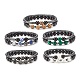 Ensemble de bracelets extensibles en perles de bois naturel et de pierre et d'hématite synthétique de style 2 pièces 2 BJEW-JB07948-1