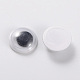 Noir et blanc tortiller plastique yeux écarquillés cabochons KY-S002B-M01-2