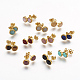 Natural & Synthetic Mixed Stone Ear Studs EJEW-G197-A-1
