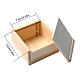 Gorgecraft 4 pz scatola di immagazzinaggio in legno non finita con parte superiore scorrevole scatola di legno naturale per artigianato portagioie fai da te e conservazione della casa (3.54