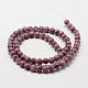 Lepidolita natural / hebras de perlas redondas de piedra de mica púrpura X-G-O143-03-6mm-2